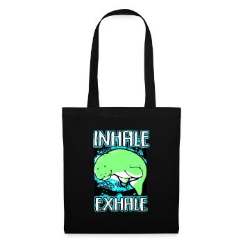 Lamantin Dugong Cochon de mer Sirenia Lamantin - Sac en tissu - noir - Devant