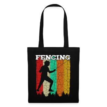 L’escrime - Sac en tissu - noir - Devant