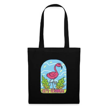 Let's Flamingle TShirt Flamingo pink pink gift - Tote Bag - black - Front