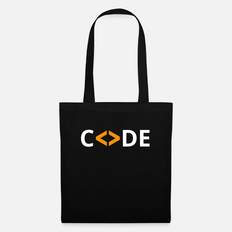 Code Programmierer HTML PHP Developer - Stoffbeutel - Schwarz