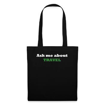 Ask me about TRAVEL - Sac en tissu - noir - Devant