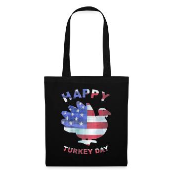 Thanksgiving Happy Turkey Day - Sac en tissu - noir - Devant