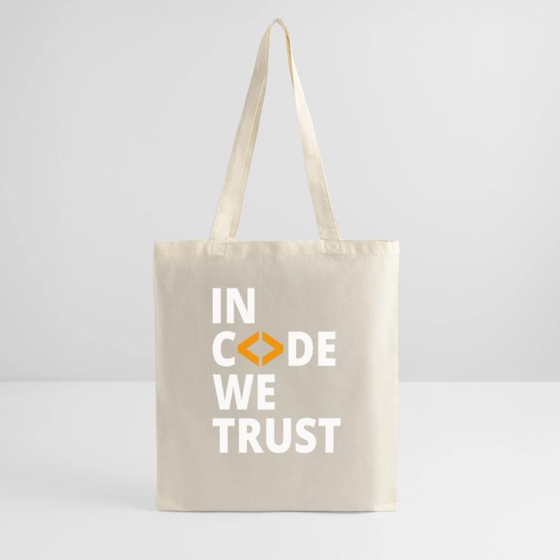 En code, nous faisons confiance au programmeur Geek Coding Nerd Sac en tissu