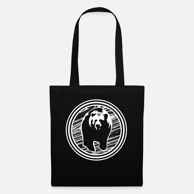 Bear Canada Bear head - Tote Bag - black