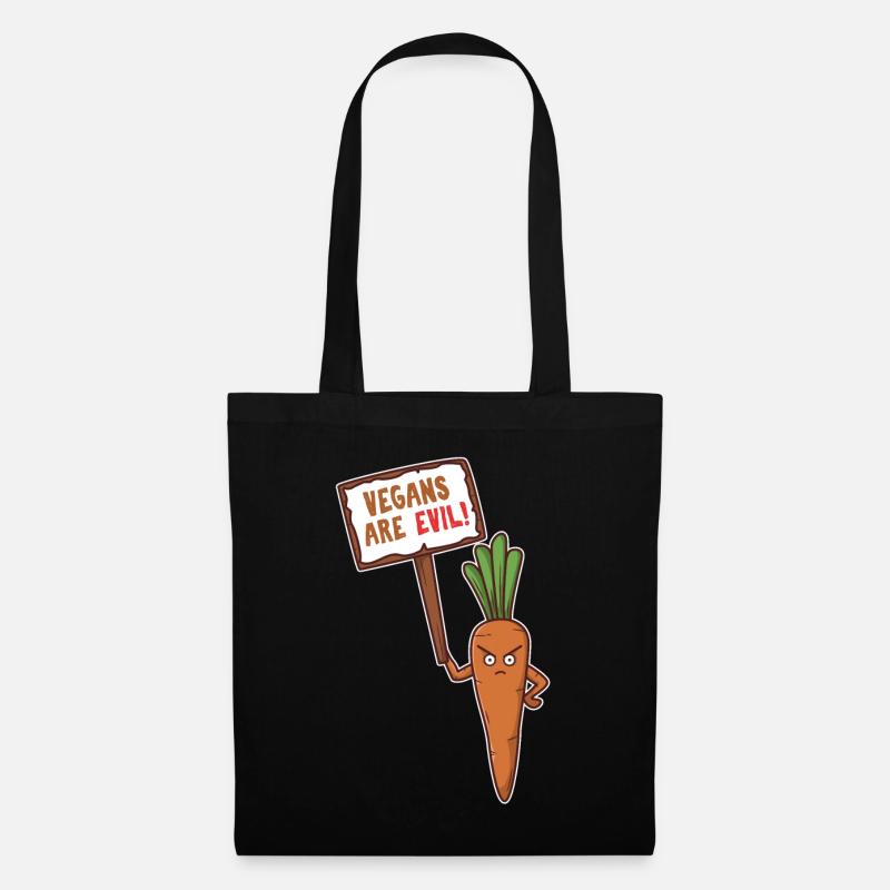 Vegans are Evil - Stoffbeutel - Schwarz