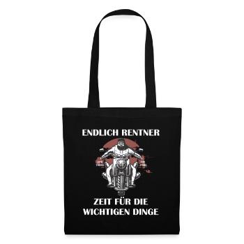 Motocycliste à la retraite - Sac en tissu - noir - Devant