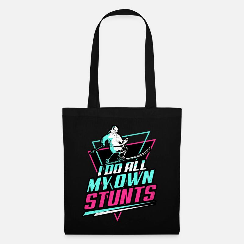 Skiing Skiing Skiing Skiing Skiing - Tote Bag - black