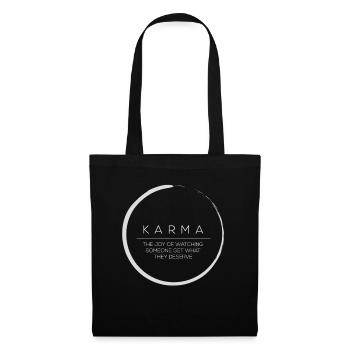 funny karma design shirt circle buddhism zen - Tote Bag - black - Front