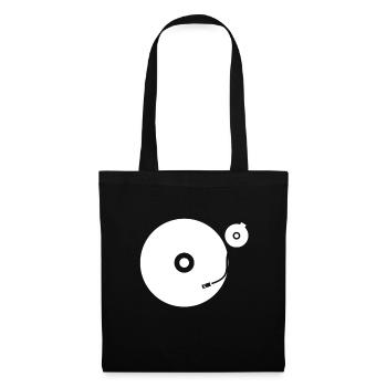 Tourne-disque - Sac en tissu - noir - Devant