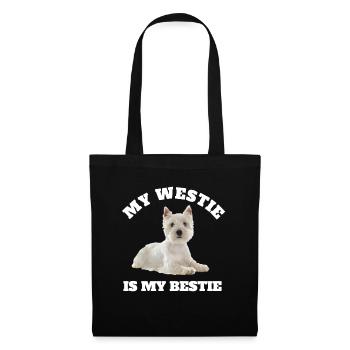 Mein Westie ist mein Bestie - Ein süßes West Highland - Stoffbeutel - Schwarz - Vorne