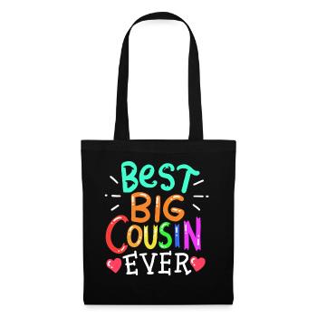 Beste Big Cousin Familientreffen Niedlich - Stoffbeutel - Schwarz - Vorne