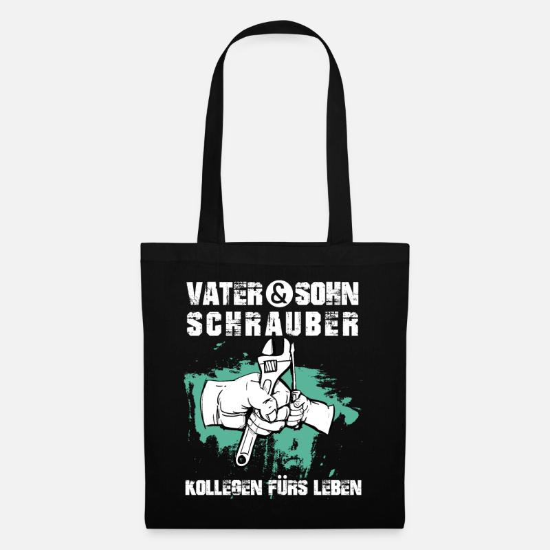 Vater & Sohn Schrauber - Stoffbeutel - Schwarz