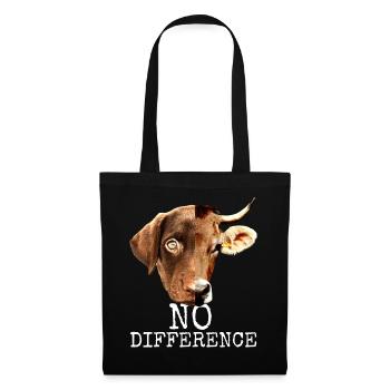 No Difference Pro Vegan Vegetan Tierschutz - Sac en tissu - noir - Devant