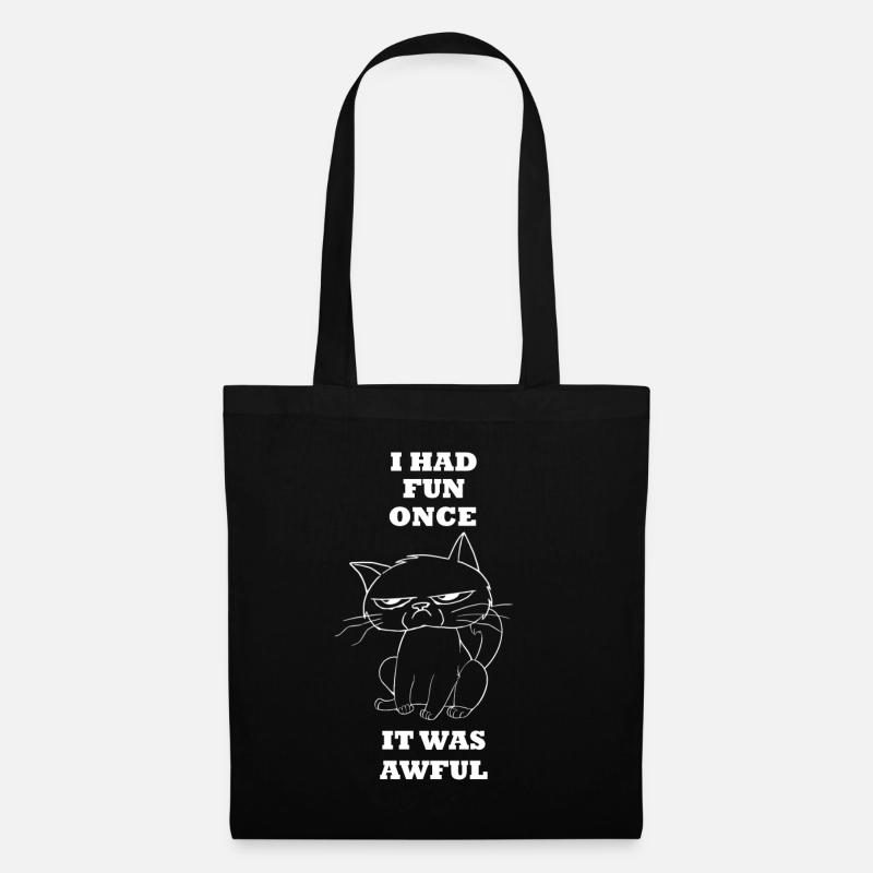 Grumpy Cat - Meme Funny Cat - Tote Bag - black