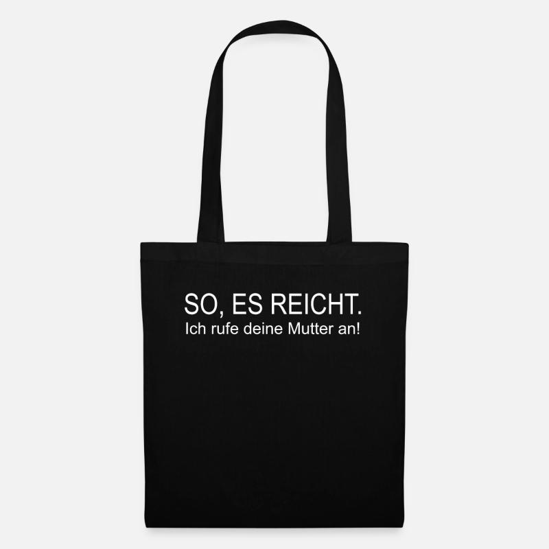 Mutter anrufen - Stoffbeutel - Schwarz