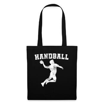 Handball Spieler - Stoffbeutel - Schwarz - Vorne