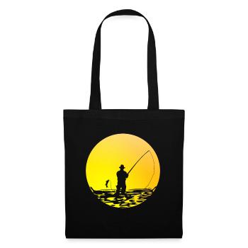 Pêcheur T-shirt pêcheur cadeau pêcheur pêcheur - Sac en tissu - noir - Devant