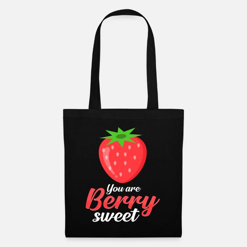 fraise - Sac en tissu - noir