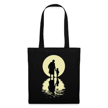 The Grandmother And The Moon - Stoffbeutel - Schwarz - Vorne