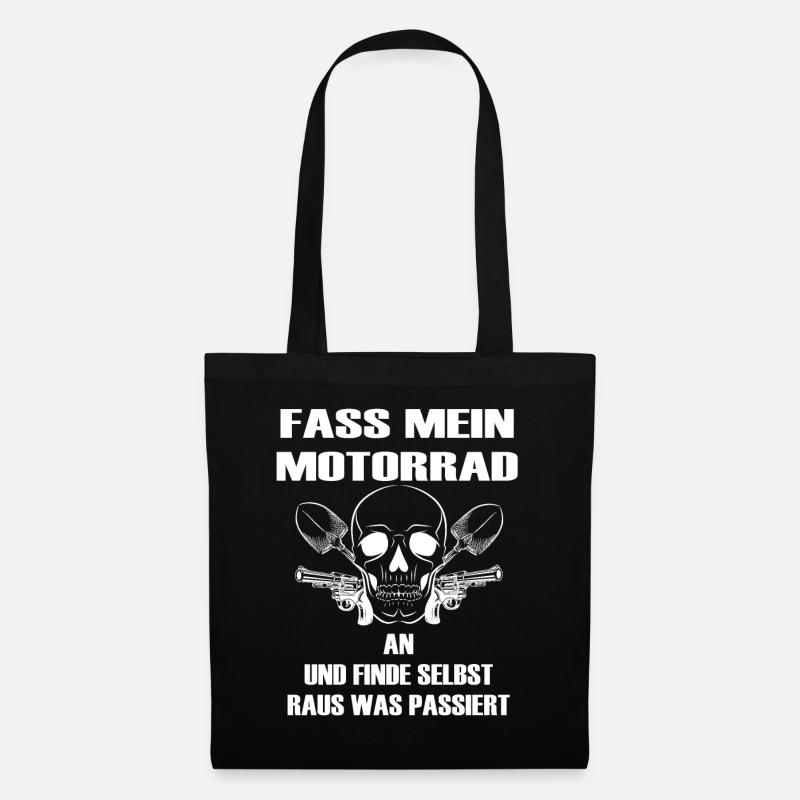 Motorrad Motorradfahrer Spruch Geschenk - Stoffbeutel - Schwarz