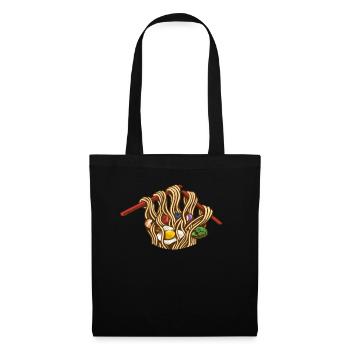 Cadeau japonais de nouilles ramen - Sac en tissu - noir - Devant