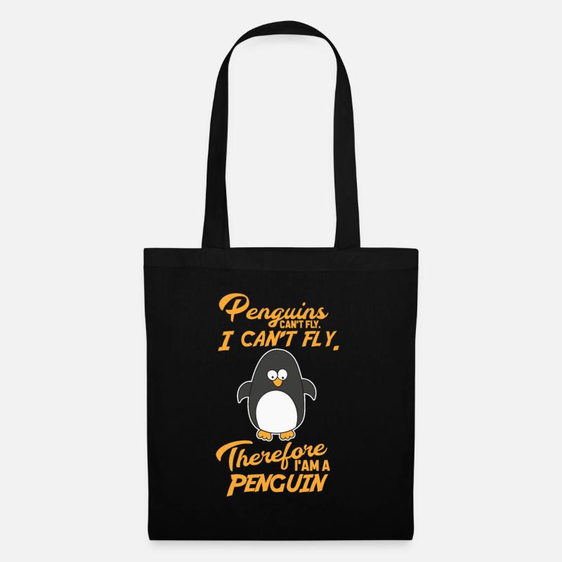 pingouins - Sac en tissu - noir