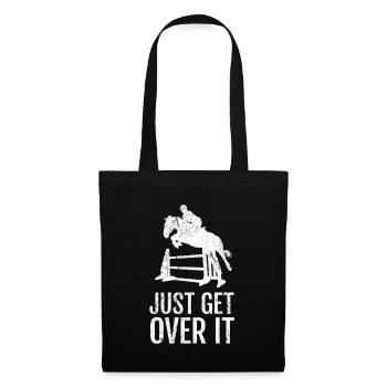 Équitation Cheval Show Jump - Juste pour le surmonter! - Sac en tissu - noir - Devant