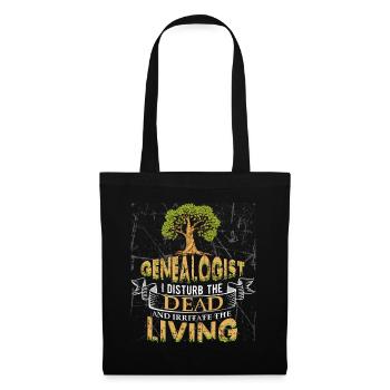 Dead disturb Genealoge cooles Geschenk - Stoffbeutel - Schwarz - Vorne