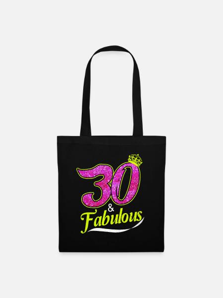 30 Geburtstag - Stoffbeutel - Schwarz
