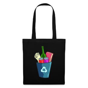 Recyclage Protection de l'environnement Cadeau Mondial Sauver l'environnement - Sac en tissu - noir - Devant