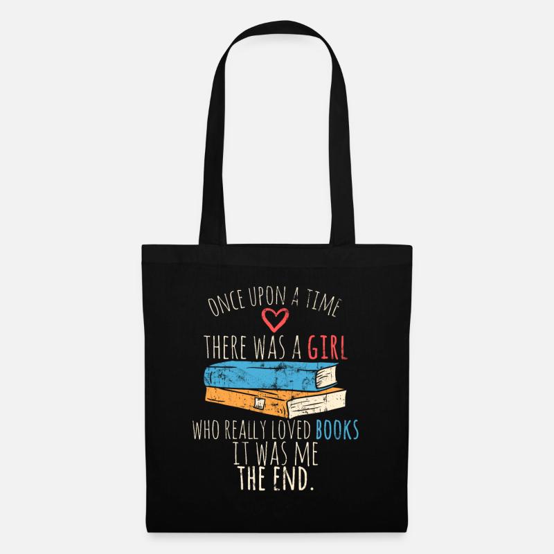 Bücherwurm - Stoffbeutel - Schwarz