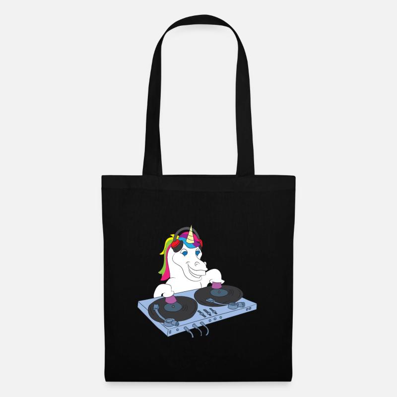 Toningenieur-Einhorn-DJ-Geschenk - Stoffbeutel - Schwarz