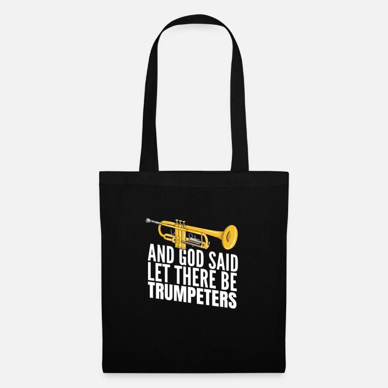 Trompete Lustig Geschenk - Stoffbeutel - Schwarz