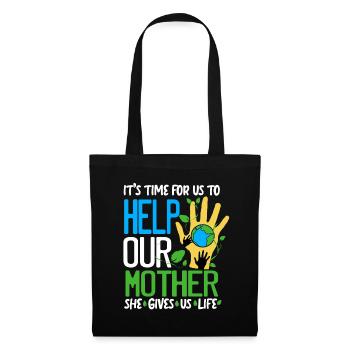 Climate Change Earth Day Environmental Protection Eco Organic Earth - Tote Bag - black - Front