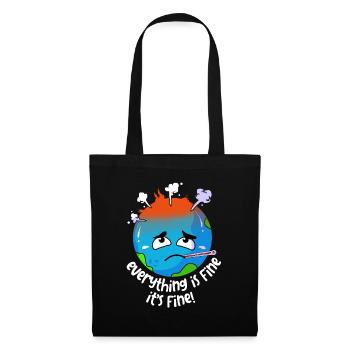 Climate Change Earth Day Environmental Protection Eco Organic Earth - Tote Bag - black - Front