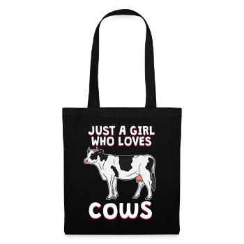 vaches agriculteurs ferme fermière agriculteur cadeau - Sac en tissu - noir - Devant