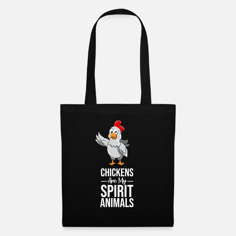 Hühnerflüsterer Huhn Bauer Hühner Hahn Geschenk - Stoffbeutel - Schwarz