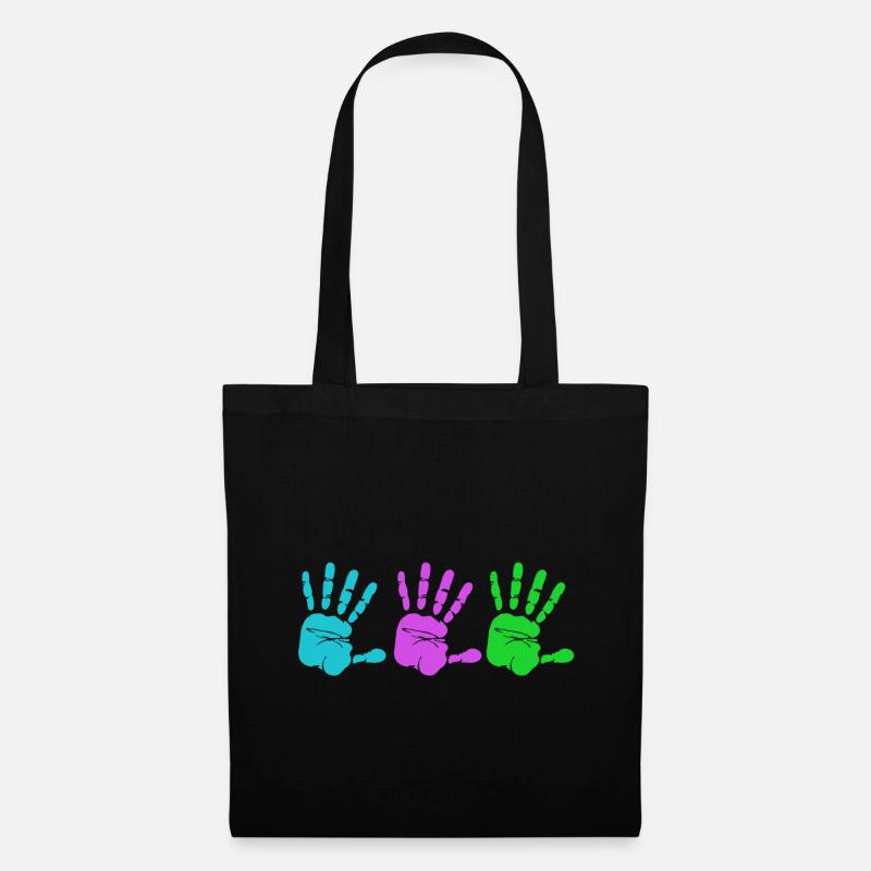 Bunte Hände - Colorful Hands - Stoffbeutel - Schwarz