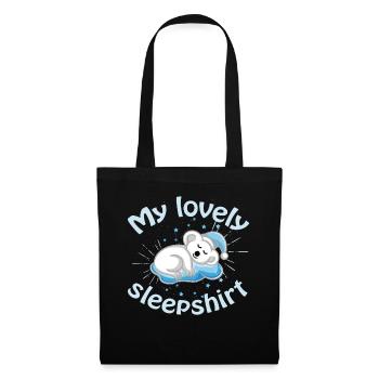 Ma belle chemise de nuit ma chemise de couchage préférée - Sac en tissu - noir - Devant