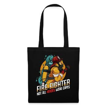 Firefighter superhero statement sayings gift idea - Tote Bag - black - Front