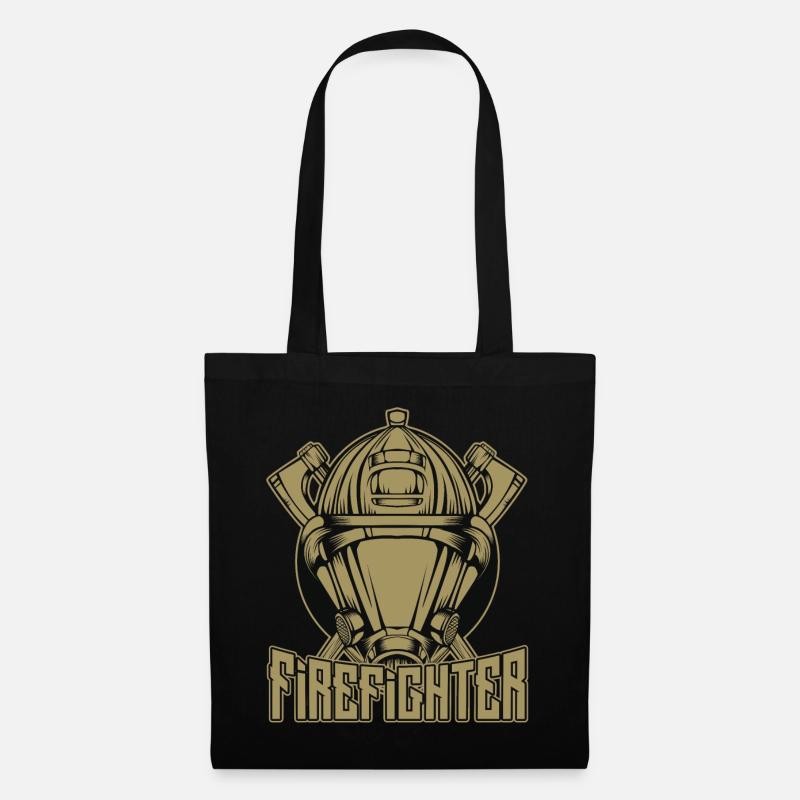 Feuerwehr AGT Atemschutz TLF HLF 112 Geschenkidee - Stoffbeutel - Schwarz