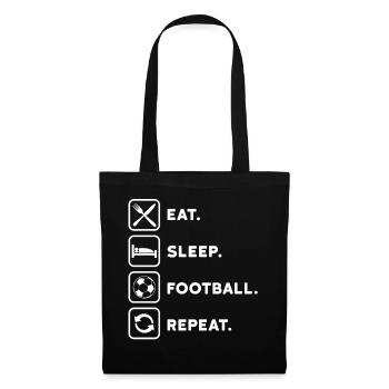 Football Eat Sleep Repeat - Sac en tissu - noir - Devant