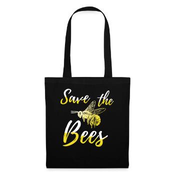 Sauvez les abeilles - Sac en tissu - noir - Devant