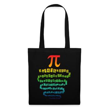 Nombre de pi - Sac en tissu - noir - Devant