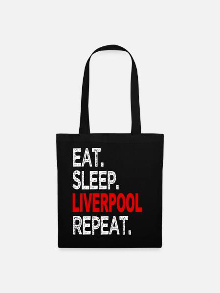 Liverpool England Großbritannien Stadt Land - Stoffbeutel - Schwarz