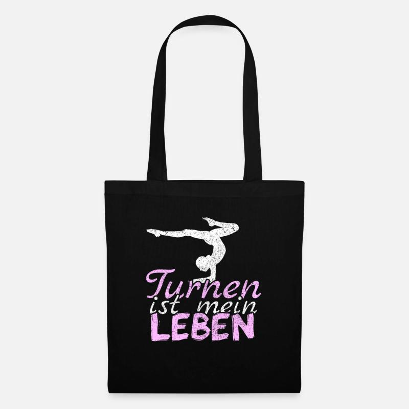 Turnen Liebe Geschenk - Stoffbeutel - Schwarz