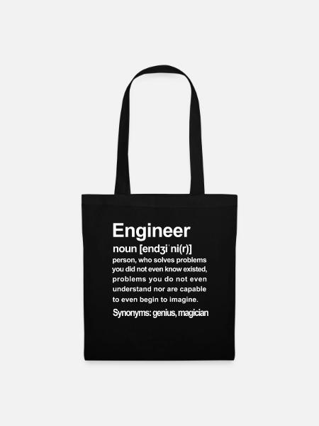 Engineer Description - Ingenieur - Stoffbeutel - Schwarz