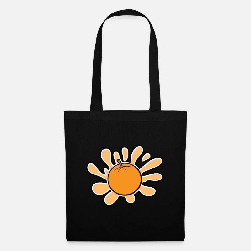 Orange - Stoffbeutel - Schwarz