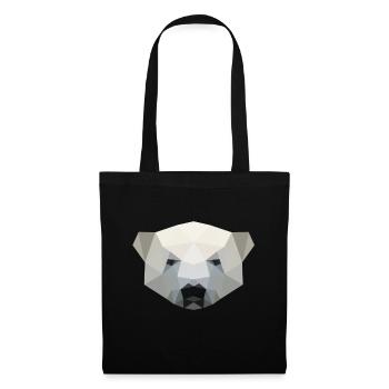 Polar bear, polar bear head polygon geometric - Tote Bag - black - Front