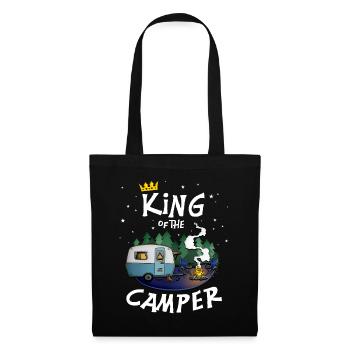 Camper King - pour camping, plein air, camping - Sac en tissu - noir - Devant
